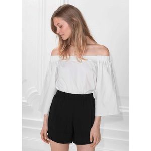 Off the shoulder cotton blouse